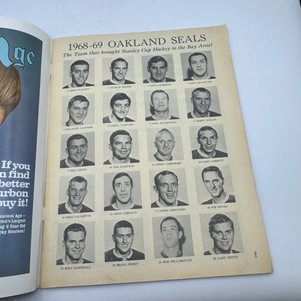 NHL Stanley Cup Vintage Program Signed By Garry Jarrett Oakland Golden Seals